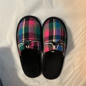 Victoria's Secret Multicolor Plaid Slippers